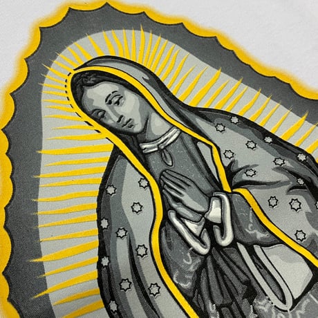 LA発 Our Lady 聖母 アンダーグラウンド グラフィック ヘビーウェイト Tシャツ Pray For Us (GTS41)