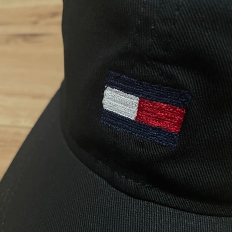 トミーヒルフィガー TOMMY HILFIGER USA ストラップバックキャップ  黒 フラッグロゴ (29)