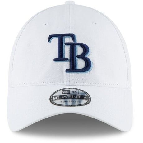 9Twenty ニューエラ NEWERA タンパベイ Rays レイズ 白 MLBローキャップ ストラップバック