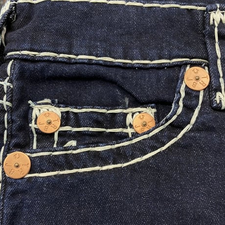 プレミアムジーンズ True Religion トゥルーレリジョン Ricky リッキー ストレッチ ストレートジーンズ (JNS258)