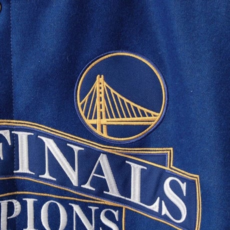NBA公認  JHデザイン Warriors ウォリアーズ 限定 チャンピオンズ リバーシブル スタジアムジャケット