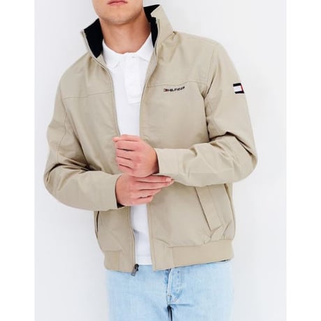 トミーヒルフィガー TOMMY HILFIGER ナイロン ヨットジャケット 撥水加工 ベージュ