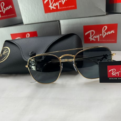 Ray-Ban レイバン Legend Gold レジェンドゴールド ダブルブリッジ スクエア サングラス RB3557 (0RB9)