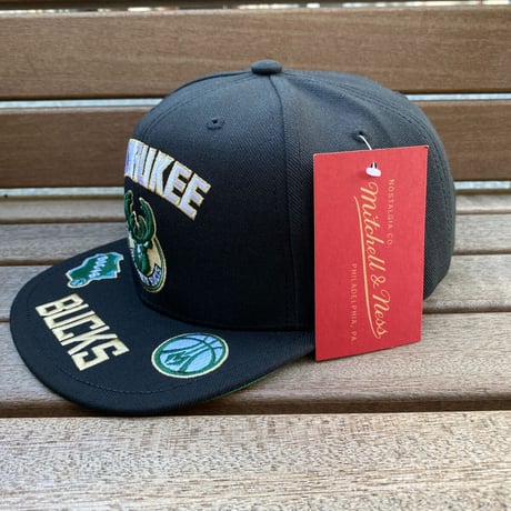Mitchell&Ness NBA ミルウォーキーバックス THE BRIM スナップバック キャップ (17-1)