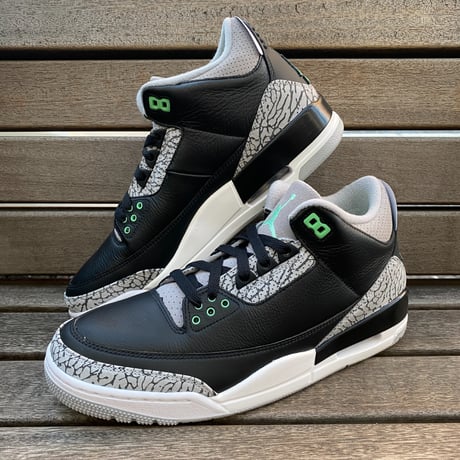 輝く不朽の名作 NIKE ナイキ AIR JORDAN3 エア ジョーダン3 エレファント柄 ブラック グレー Glow (AJ124)