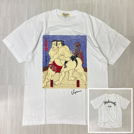 ロリコ限定 YOKOSUKA 和柄Tシャツ 大相撲 SUMO Wrestler スカT 横須賀名物 (JPT22)