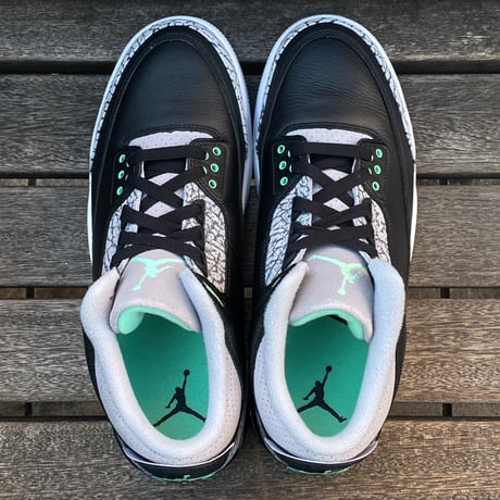 輝く不朽の名作 NIKE ナイキ AIR JORDAN3 エア ジョーダン3 エレファント柄 ブラック グレー Glow (AJ124)