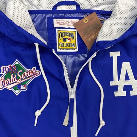 USA限定 Mitchell&Ness MLB ロサンゼルス ドジャース Team Origins ハーフZIP ウィンドブレーカー