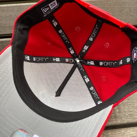 海外限定 Newera ニューエラ 9Forty A-Frame Aフレーム ATL Braves アトランタ ブレーブス 赤 (940-90)