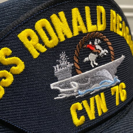 アメリカ製 イーグルクレスト社 CVN76 USS ロナルド レーガン 米海軍  空母 ミリタリー キャップ