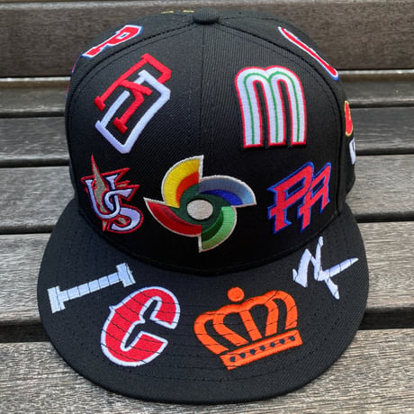 海外仕様 59FIFTY ニューエラ NEWERA 総柄 2026 WBC 限定 Allover Patches キャップ (100-4)