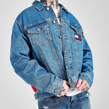 USAモデル TOMMY JEANS トミージーンズ 90’ ビッグシルエット デニムジャケット Gジャン