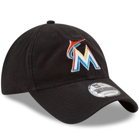 9Twenty ニューエラ NEWERA マイアミ Marlinsマーリンズ MLB ローキャップ 黒