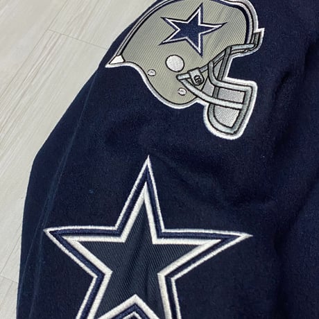 NFL公式 JHデザイン Cowboys ダラス カウボーイズ 紺 リバーシブル スタジャン