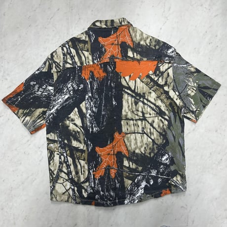 NY発 Kindred キンドレッド Autumn Camo オータムカモフラージュ 総柄  デニム 半袖シャツ (S/S1)