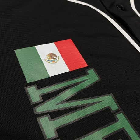 LA発 PROTEAM メキシコ MEXICO アンダーグラウンド グラフィック ベースボールシャツ 黒 (GFX-BB10)