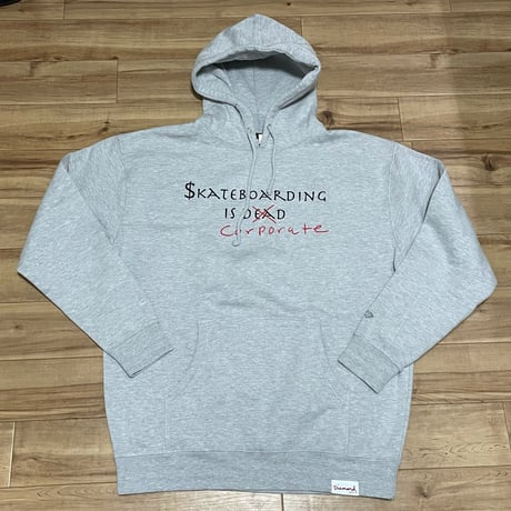 【L】 Diamond Supply Co. ダイヤモンドサプライ  Skate Crime プルオーバー パーカー グレー (p4)