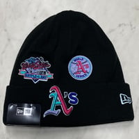 USA限定 NEWERA ニューエラ MLB WSチャンピオンズ ニット帽 オークランド アスレチックス As (Beanie118)