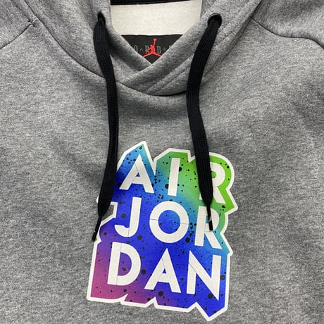 USA規格 NIKE ナイキ JORDAN ジョーダン STICKER プルオーバー フリース パーカー グレー (NKJH10)