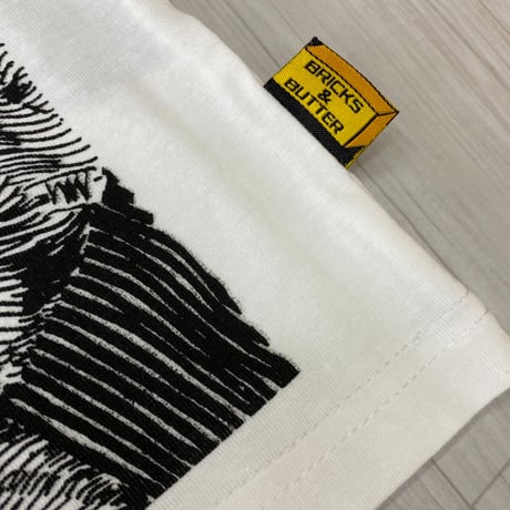 米国ブランド Bricks & Butter ブリックス＆バター 半袖 GOAT グラフィック Tシャツ 白