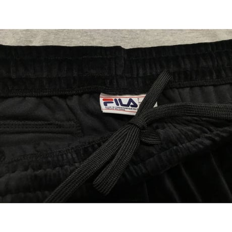 アメリカ限定  FILA フィラ Velour ベロア 上下 セットアップ 黒トラックジャケット パンツ トラックスーツ