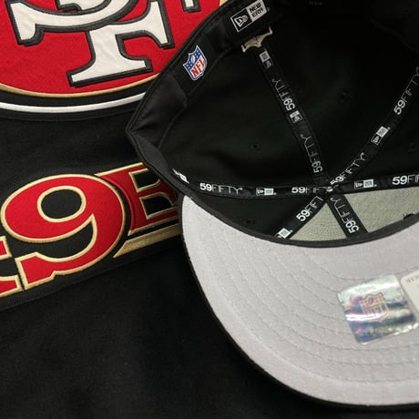 NFL公式 NEWERA ニューエラ SF サンフランシスコ 49ers フォーティナイナーズ 黒 59Fifty キャップ NFL