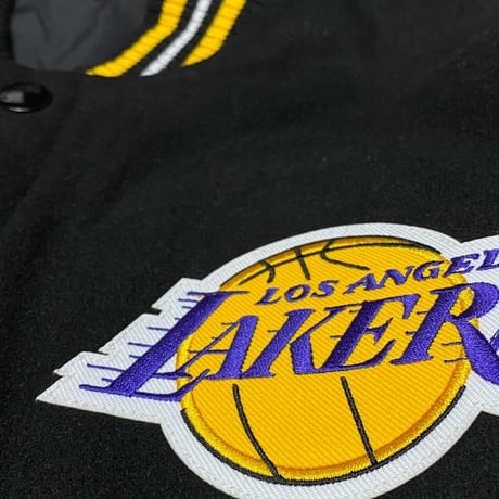 USA限定 JHデザイン LA Lakers ロサンゼルス レイカーズ Throwback リバーシブル スタジャン NBA
