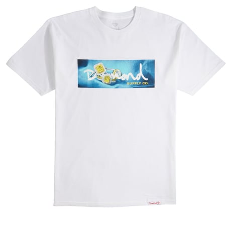 【2XL】 Diamond Supply Co ダイヤモンドサプライ 半袖 Ｔシャツ Citrine ボックスロゴ 白 ジュエリー LA