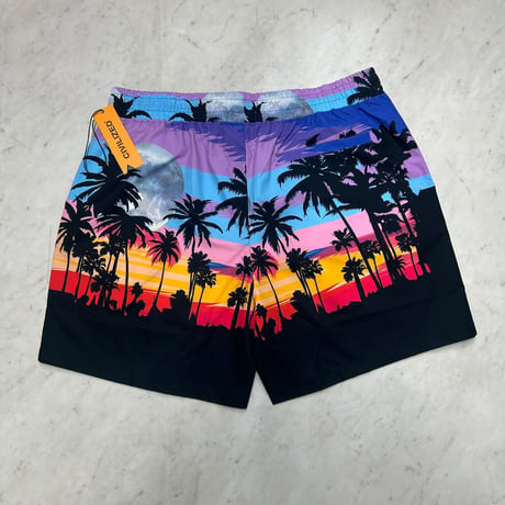 米国発 Civilized シヴィライズド Haze Sunset サンセット 半袖シャツ ショートパンツ セットアップ パープル (SET12)