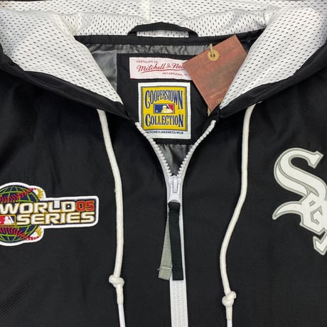 USA限定 Mitchell&Ness MLB シカゴ ホワイトソックス Team Origins ハーフZIP ウィンドブレーカー