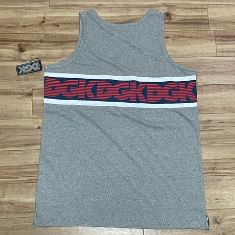 【XL】 ロサンゼルス発祥 DGK ディージーケー タンクトップ グレー 赤 スケーターブランド