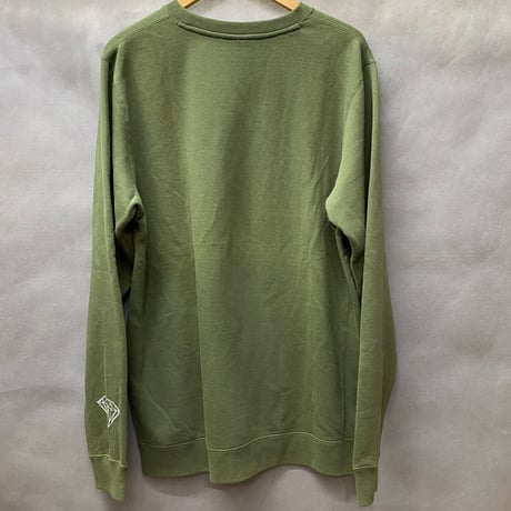 Diamond Supply ダイヤモンドサプライ Unpolo Camo クルーネック スウェットトレーナー モスグリーン 緑