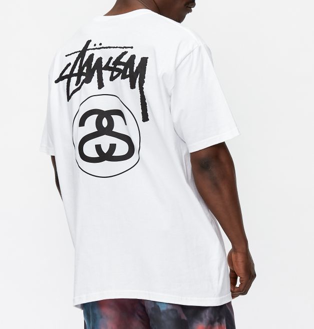 STUSSY ステューシー Sリンク Mサイズ Tシャツ 水色 - Tシャツ