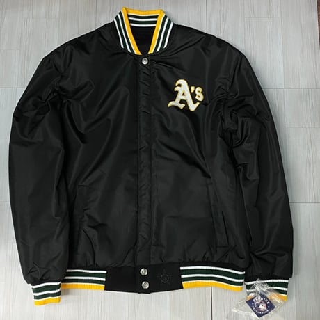USA限定 JHデザイン A's オークランド アスレチックス MLB  リバーシブル スタジャン