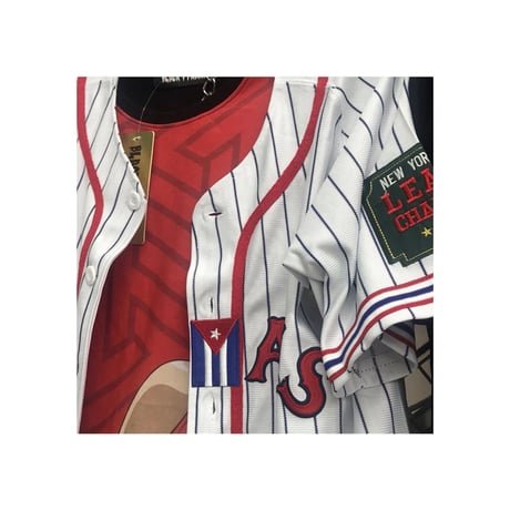 NEGRO LEAGUE ニューヨーク キューバンズ CUBANS 公式 BBシャツ #17 ユニフォーム ピンストライプ