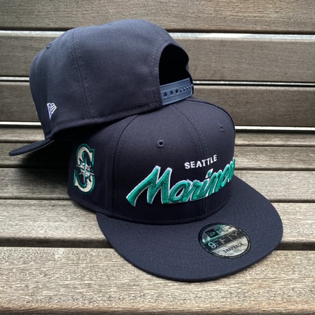 USA限定 9FIFTY ニューエラ MLB シアトル マリナーズ Mariners スナップバックキャップ Evergreen Script (950-214)