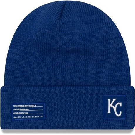 NEWERA ニューエラ MLB ニット帽 KC カンザスシティ Royals ロイヤルズ 青  YOUTH 防寒
