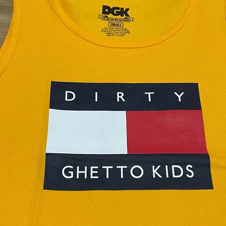 ロサンゼルス発祥 【S】 DGK ディージーケー タンクトップ 黄色 イエロー FLAG フラッグロゴ