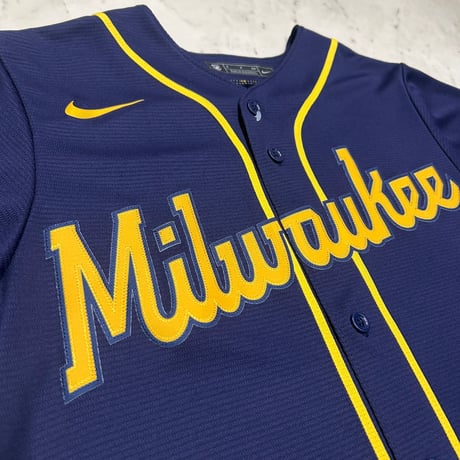 NIKE ナイキ Brewers ミルウォーキー ブルワーズ MLB オフィシャルライセンス ジャージー ALT (MLBJ21)