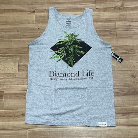 【L】 LA発祥 ダイヤモンドサプライ Diamond Supply Co タンクトップ グレー Homegrown  (TT4)