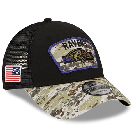 Newera ニューエラ NFL 9Forty ボルチモア レイブンズ Ravens メッシュ トラッカーキャップ Salute