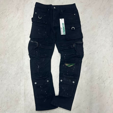LA発 First Row ファーストロー Utility Paint Cargo Pants ペイント カーゴパンツ (JNS267)