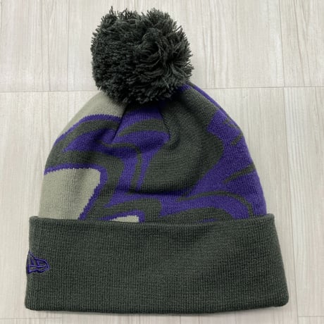 NEWERA USA ニューエラ NFL ボルチモア レイブンズ Ravens ポンポン付き ニット帽 グラファイト
