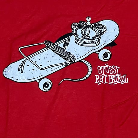 【XL】 Stussy ステューシー 半袖 RatPatrol ラットパトロール Tシャツ 赤 ストリート スケートボード (33)