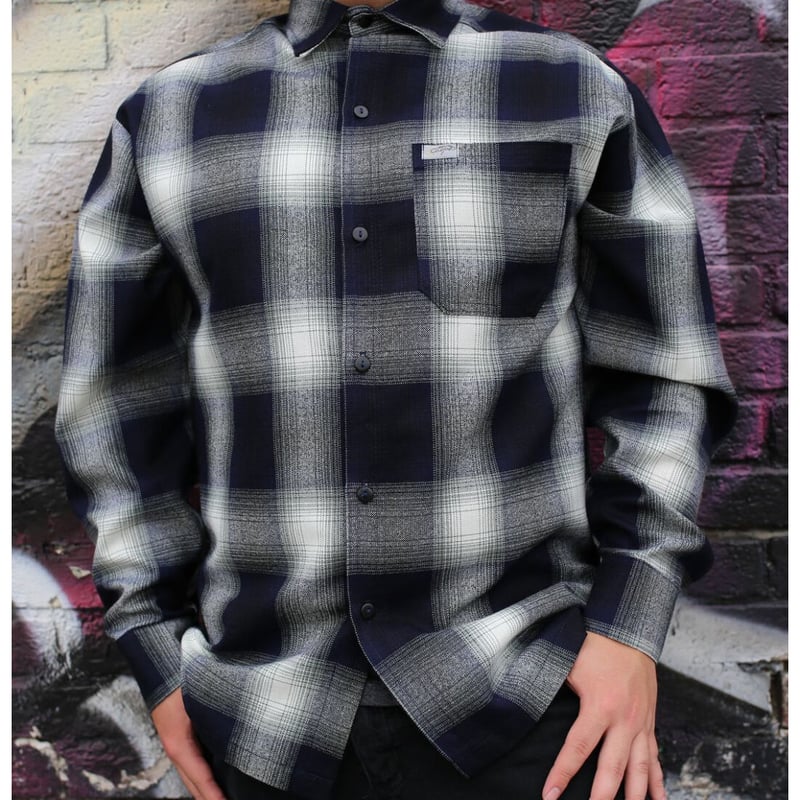 Caltop 長袖ネルシャツ Lサイズ ブラック系チェック Caltop 長袖ネルシャツ Lサイズ ブラック系チェック CALTOP / OMBRE