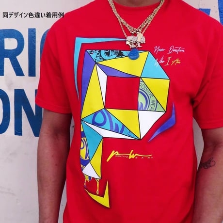 LA発 Positive Wear Clothing ポジティブウェア クロージング Rubic Splash Tシャツ (PWT36yell)