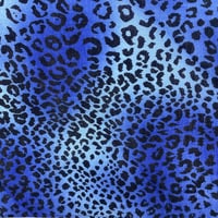 グラデーション ヒョウ柄 バンダナ Tiedye Leopard Bandana 大判サイズ 総柄 ロイヤルブルー (BNDN79)