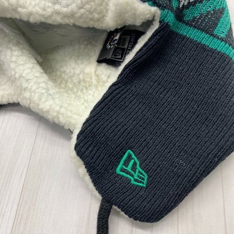 USA限定 ニューエラ Newera シアトル マリナーズ Mariners 空軍 トラッパーハット 極暖ニット