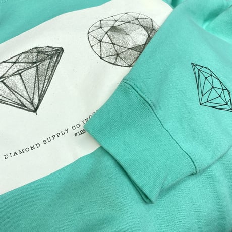 Diamond Supply ダイヤモンドサプライ Trademark クルーネック スウェット トレーナー DMNDブルー