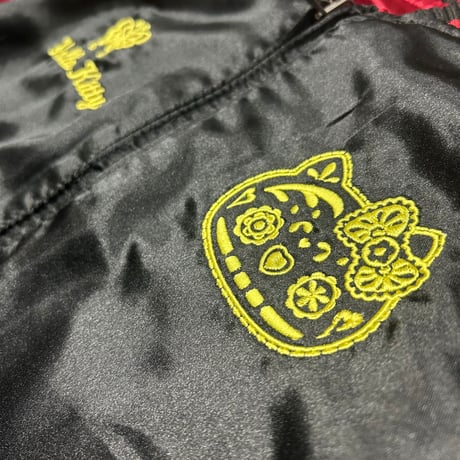 横須賀発祥 リバーシブル スカジャン Reversible SUKAJAN サテン地 サンリオ Hello Kitty ハローキティ (SKJ77)